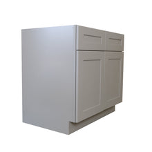 Load image into Gallery viewer, Shaker Gray Finish Sink Bases-2 Doors 2 False Drawers
