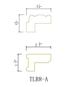 Shaker Gray Finish Traditional Light Rail Molding