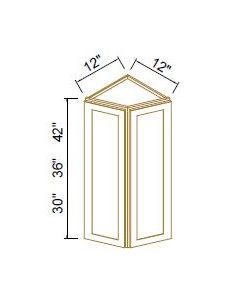 Shaker Gray Finish End Angle Wall Cabinets