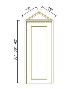 Shaker Gray Finish End Corner Wall Cabinets