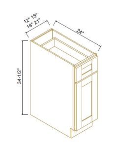 Shaker Jade Green Single Door Single Drawer Bases