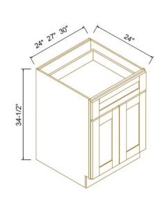 Shaker Jade Green Single Drawer Double Doors Bases