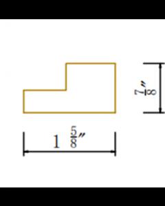 Shaker Natural Wood Square Light Rail Molding