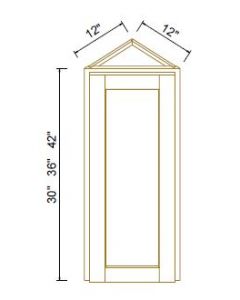 Shaker Natural Wood End Corner Wall Cabinets