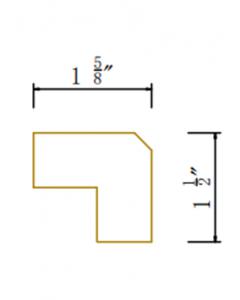 Shaker White Angled Light Rail Molding