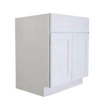 Load image into Gallery viewer, Shaker White Single Drawer Double Doors Bases
