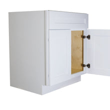 Load image into Gallery viewer, Shaker White Sink Bases-2 Doors 1 False Drawer
