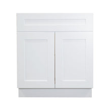 Load image into Gallery viewer, Shaker White Sink Bases-2 Doors 1 False Drawer
