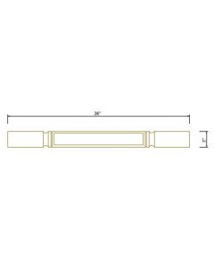 Shaker White Square Decorative Leg