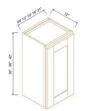 Load image into Gallery viewer, Shaker White 42"H Single Door Wall Cabinets
