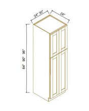 Load image into Gallery viewer, Shaker White 24&quot;D Double doors Wall Pantries
