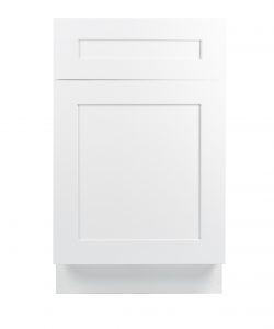 Ready to Assemble 18Wx34.5Hx24D in. Shaker Base Cabinet with 1 Door and 1 Drawer in White