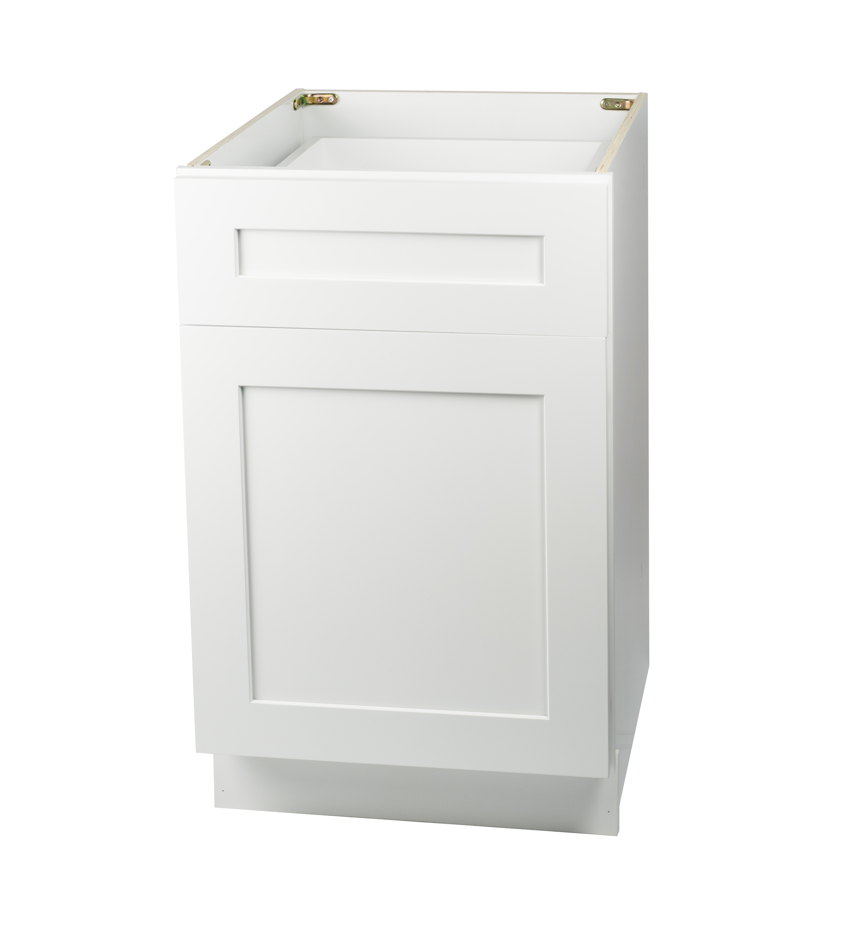Ready to Assemble 9Wx34.5Hx24D in. Shaker Base Cabinet with 1 Door and 1 Drawer in White