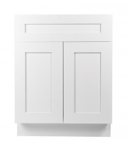 Ready to Assemble 24Wx34.5Hx24D in. Shaker Base Cabinet with 1 Door and 1 Drawer in White