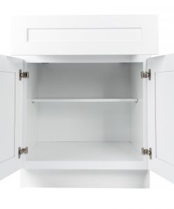 Ready to Assemble 30Wx34.5Hx24D in. Shaker Base Cabinet with 1 Door and 1 Drawer in White