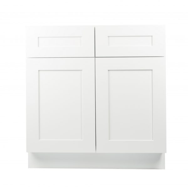Ready to Assemble 36Wx34.5Hx24D in. Shaker Base Cabinet with 2 Door and 2 Drawer in White