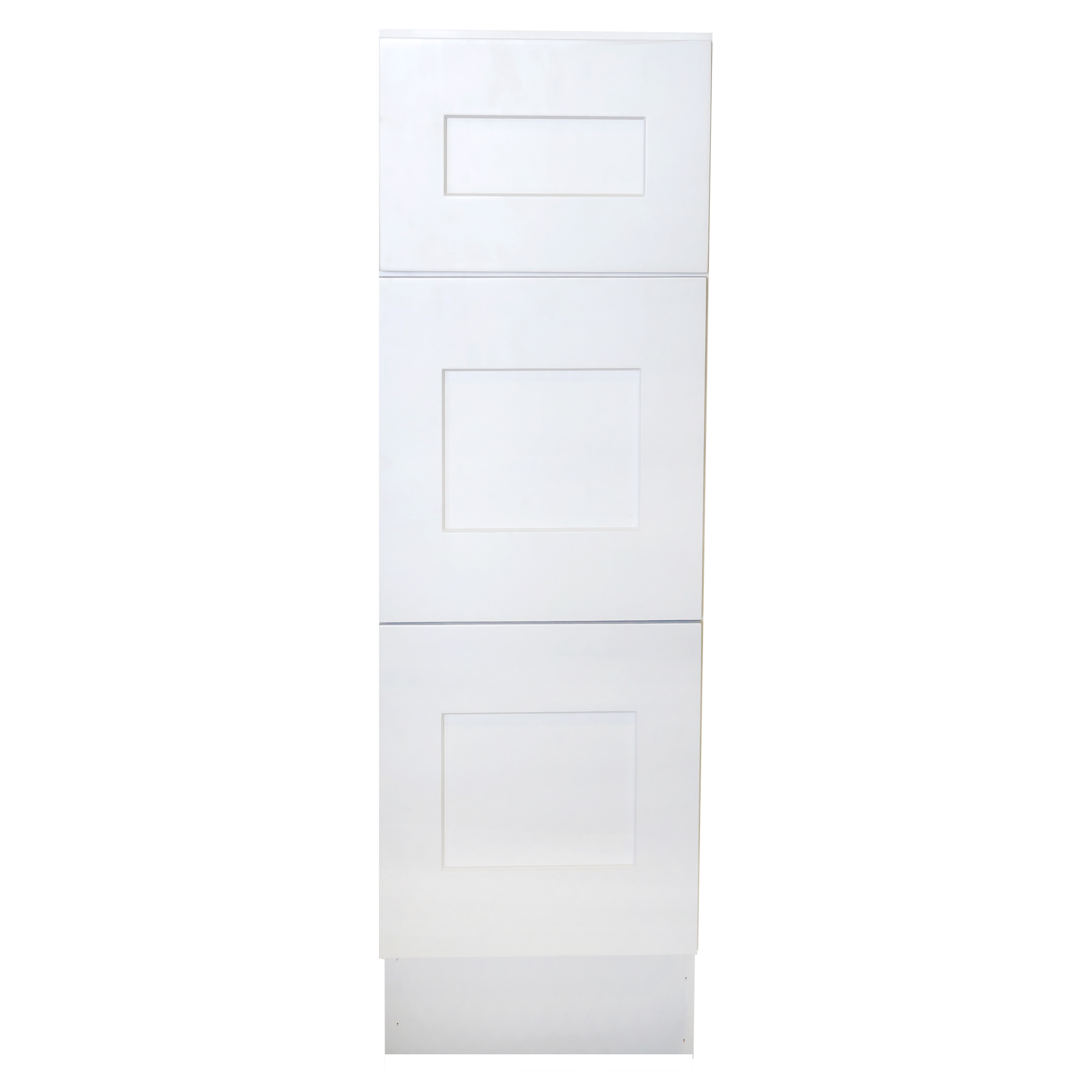 Ready to Assemble 21Wx34.5Hx21D in. Shaker VANITY DRAWER BASE-3 DRAWERS in White