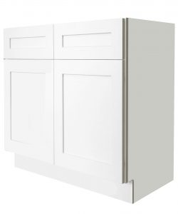 Ready to Assemble 39x34.5x24 in. Shaker Sink Base Cabinet with 2 Doors in White