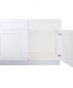 Ready to Assemble 33x34.5x24 in. Shaker Sink Base Cabinet with 2 Doors in White