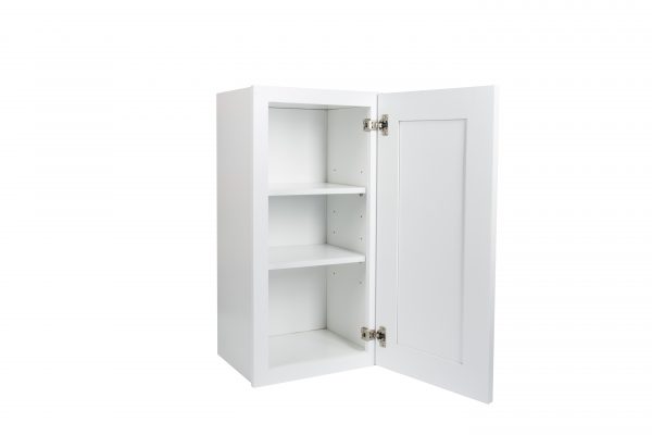 Ready to Assemble 12Wx30Hx12D in. Shaker Wall Cabinet with 1-Door and Adjustable Shelves in White