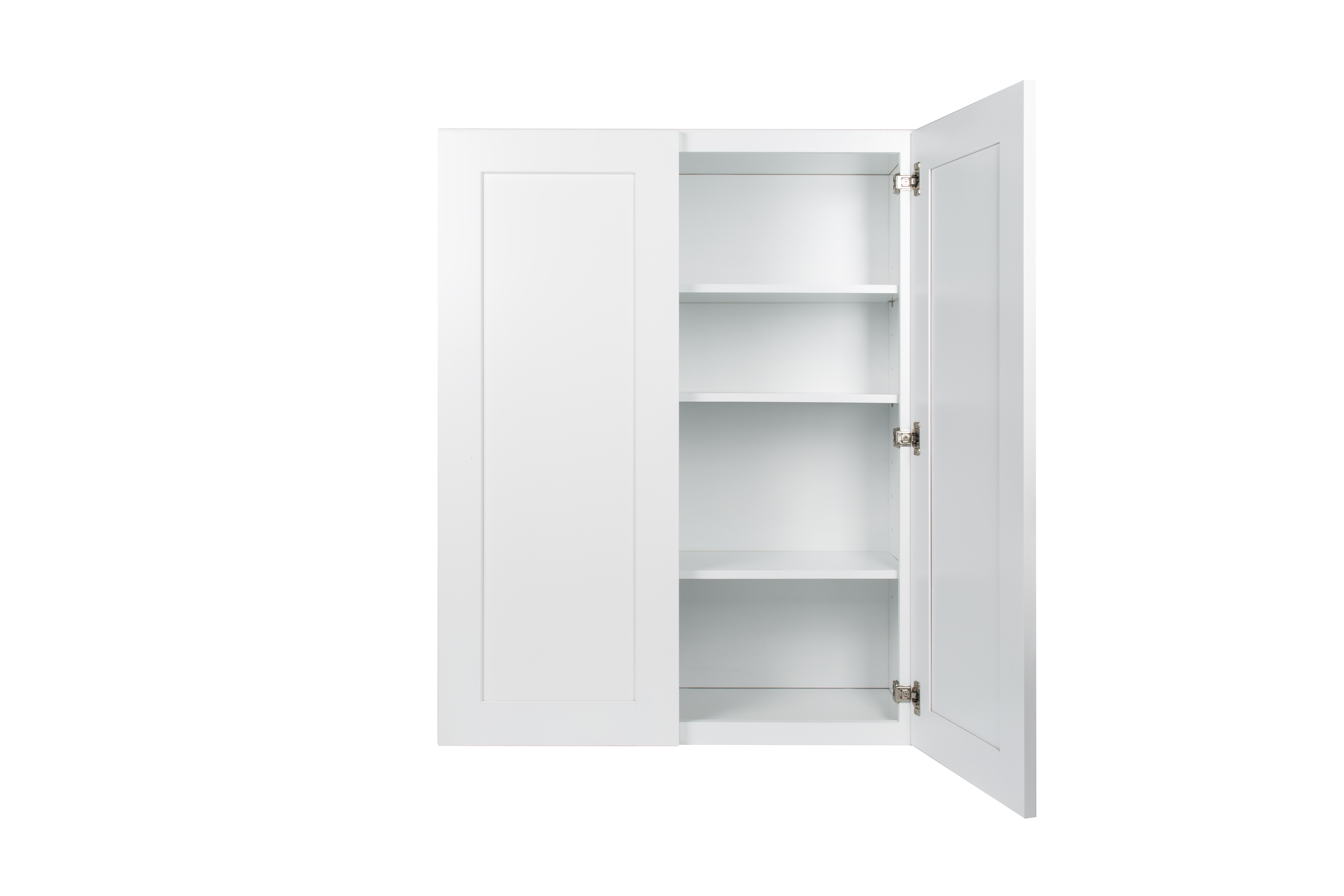 Ready to Assemble 24x42x12 in. Wall Cabinets with 2 Doors and 2 Adjustable Shelves in Shake White