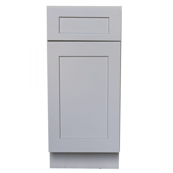 Ready to Assemble 12Wx34.5Hx24D in. Shaker Base Cabinet with 1 Door and 1 Drawer in Gray