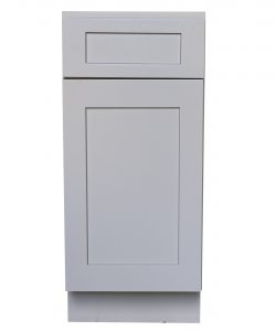 Ready to Assemble 15Wx34.5Hx24D in. Shaker Base Cabinet with 1 Door and 1 Drawer in Gray