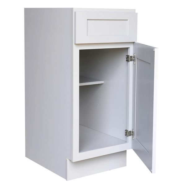 Ready to Assemble 9Wx34.5Hx24D in. Shaker Base Cabinet with 1 Door and 1 Drawer in Gray