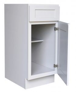 Ready to Assemble 18Wx34.5Hx24D in. Shaker Base Cabinet with 1 Door and 1 Drawer in Gray
