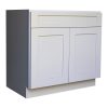 Ready to Assemble 24Wx34.5Hx24D in. Shaker Base Cabinet with 1 Door and 1 Drawer in Gray