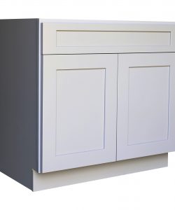 Ready to Assemble 24Wx34.5Hx24D in. Shaker Base Cabinet with 1 Door and 1 Drawer in Gray