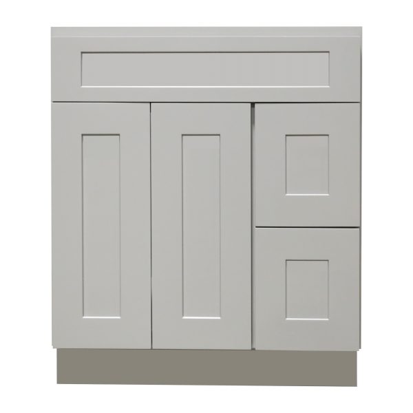 Ready to Assemble 42Wx34.5Hx21D in. Shaker VANITY SINK BASE WITH DRAWER-2 DOORS 3 DRAWERS in Gray