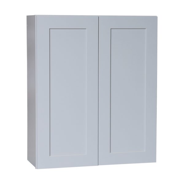 Ready to Assemble 33x15x12 in. Shaker High Double Door Wall Cabinet in Gray