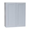 Ready to Assemble 36x21x12 in. Shaker High Double Door Wall Cabinet in Gray