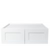 Ready to Assemble 36x21x12 in. Shaker High Double Door Wall Cabinet in White