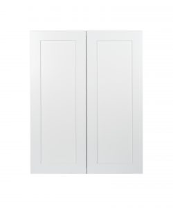 Ready to Assemble 33x24x12 in. High Double Door with 1 Adjustable Shelf Wall Cabinet in Shaker White