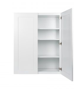 Ready to Assemble 30x24x12 in. High Double Door with 1 Adjustable Shelf Wall Cabinet in Shaker White