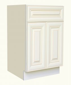AWxB24   Ready to Assemble 24Wx34.5Hx24D in.  Base Cabinet with 2 Door and 1 Drawer inAntique White