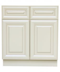 AWxB42   Ready to Assemble 42Wx34.5Hx24D in.  Base Cabinet with 2 Door and 2 Drawer inAntique White