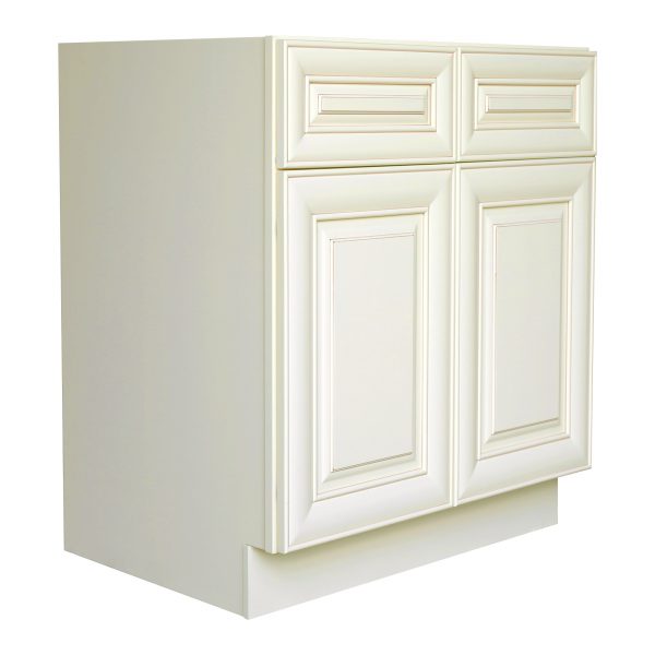 AWxB36   Ready to Assemble 36Wx34.5Hx24D in.  Base Cabinet with 2 Door and 2 Drawer inAntique White