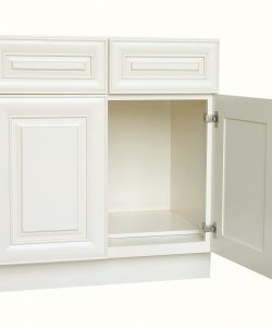 AWxB36   Ready to Assemble 36Wx34.5Hx24D in.  Base Cabinet with 2 Door and 2 Drawer inAntique White