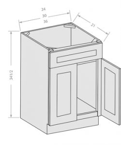 Chocolate vanity sink base with drawer 2 doors 3 drawers
