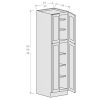 Shaker Gray wall pantry 4 doors